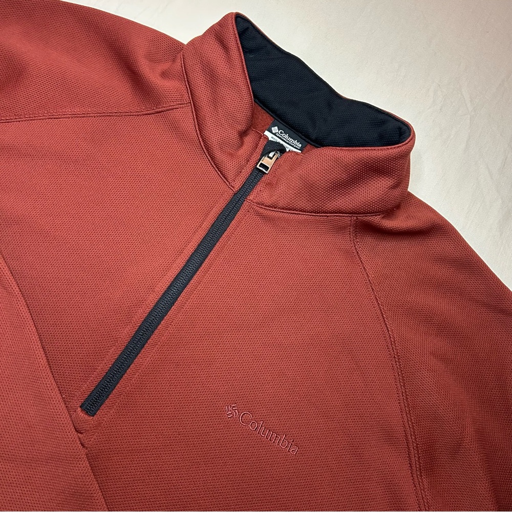 Columbia Brick Red Quarter-Zip Pullover XXL